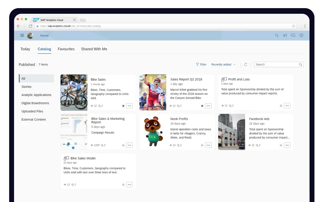 SAP Analytics Catalog